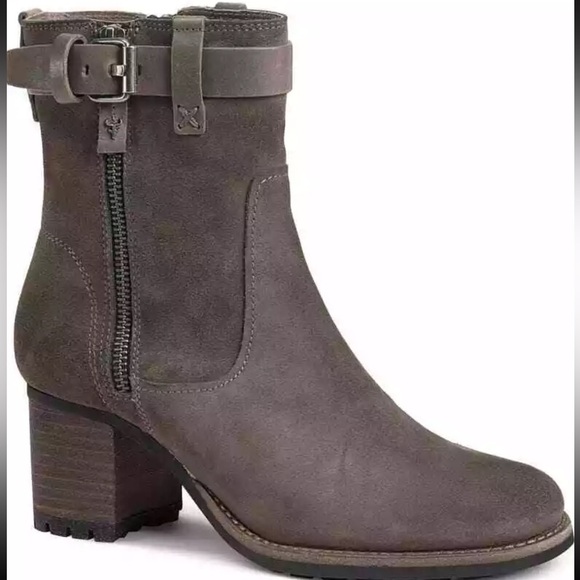 Trask Madison Waterproof Tan Brown Suede Leather Bootie Ankle Boots 7.5 - Picture 1 of 11